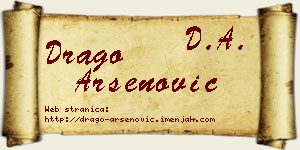 Drago Arsenović vizit kartica